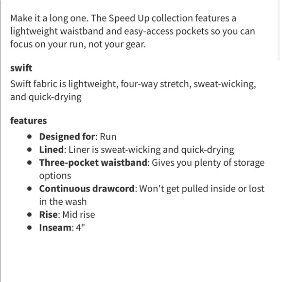 NWT Lululemon Blue Linen Mid Rise Lined Speed Up Short 4" Size 12 - Picture 9 of 10